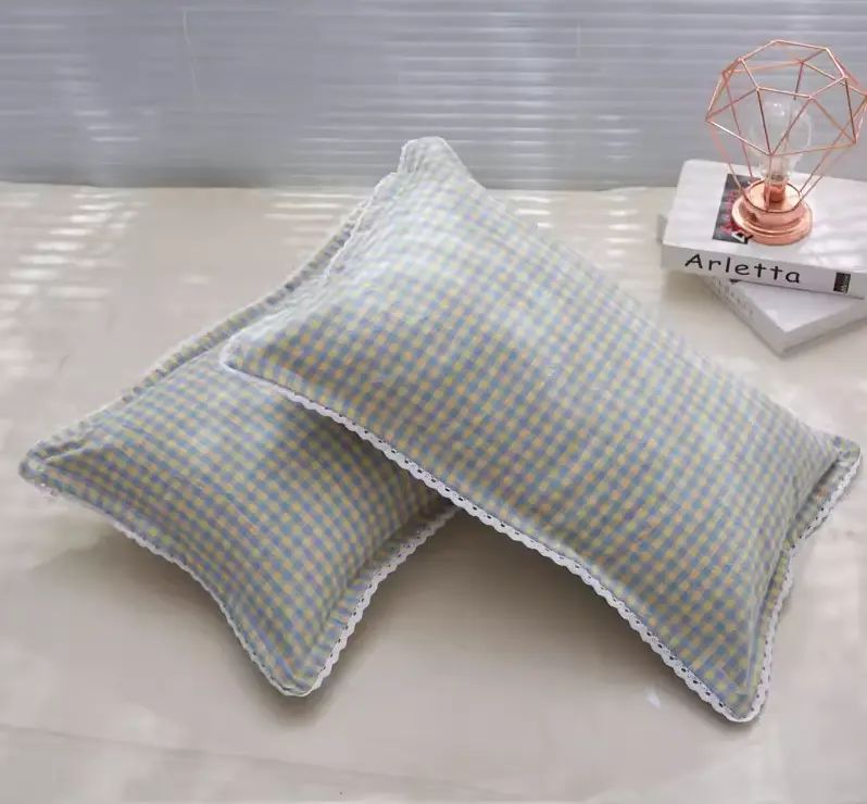 klm双层纱花边枕套48*74