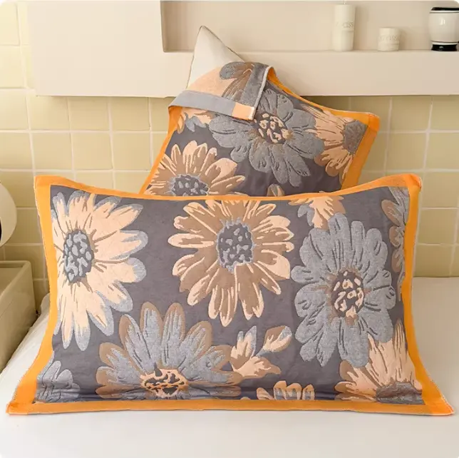 长绒棉细纱枕巾 52x78