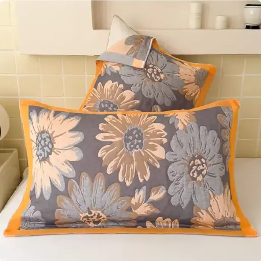 长绒棉细纱枕巾 52x78